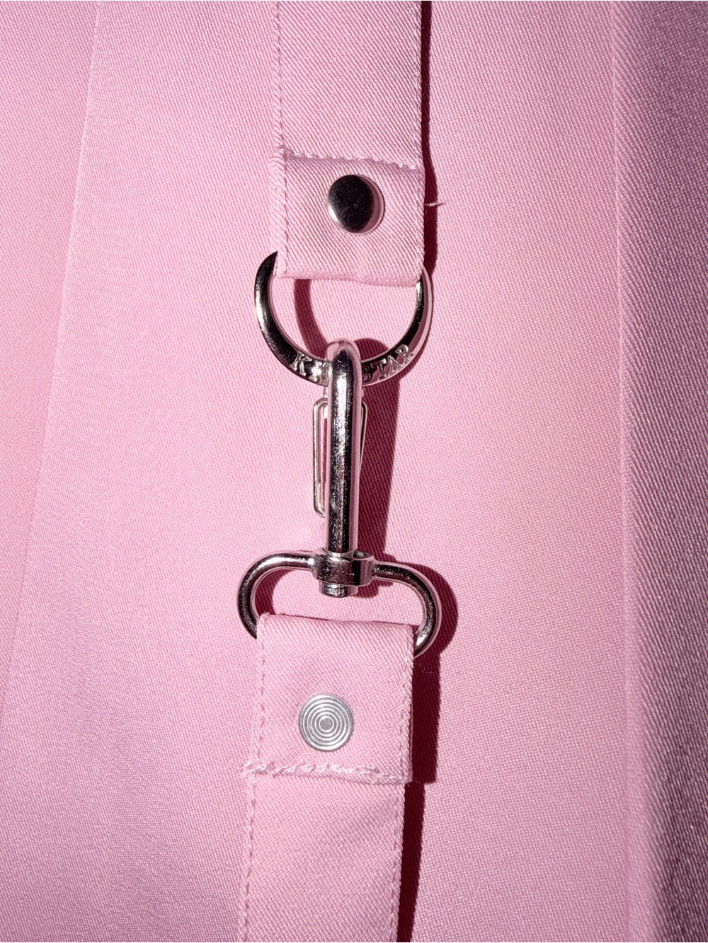 Killstar Pink Pleated Mini Skirt with Zip & Strap Hardware - Picture 5 of 9